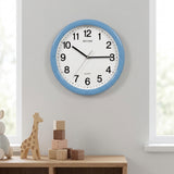 Rhythm Basic Wall Clock | 3D Numerals, Silent Silky Move | Blue, CMG434NR04