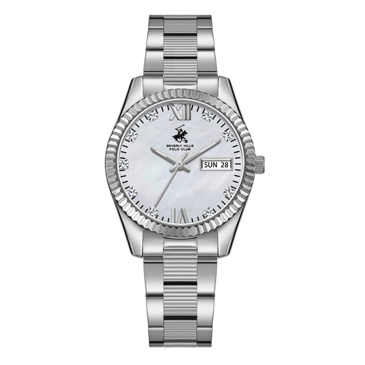 Beverly Hills Polo Club, Men's, Analog Watch, Silver Dial, with Stainless Steel Band, BH-BP3765C.320