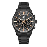 Beverly Hills Polo Club Men's Watch Analog Black Dial with Black Stainless Steel Band, BP3779X.060
