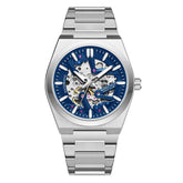 Beverly Hills Polo Club Men's Watch Analog Blue Dial with Silver Stainless Steel Band, BP3731X.390