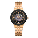 Beverly Hills Polo Club Women's Watch Analog Black Dial with Gold Stainless Steel Band, BP3689X.450
