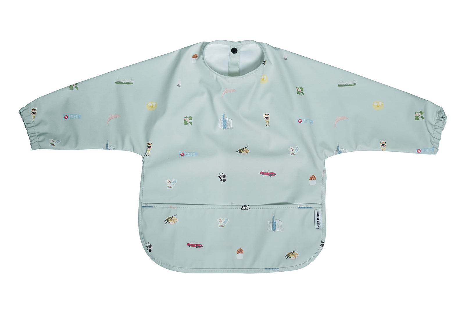Milk It Baby Water Proof Sleeved Bib, Hong Kong City, MI-SBHK006S