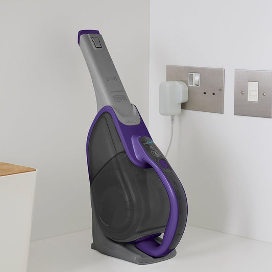 Black+Decker, 27W Pet Dustbuster Hand Vacuum with Smart Tech Sensors, Purple, DVJ325BFSP-GB Vacuum Cleaner BL-DVJ325BFSP