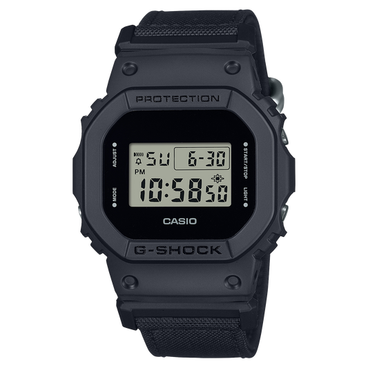 G-Shock men analog watch, digital dial with black resin band, model GS-DW-5600BCE-1DR, Bahrain