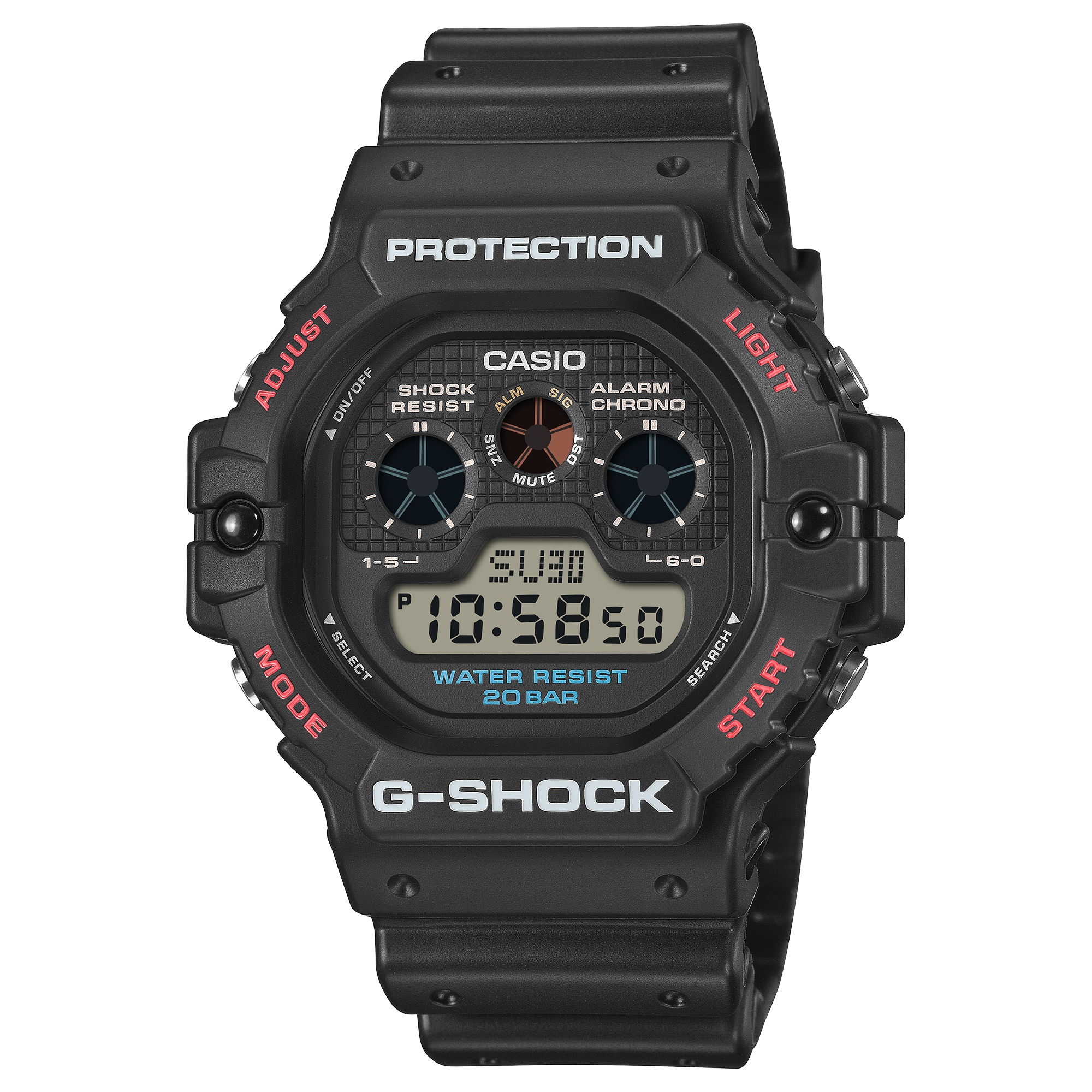 G-Shock Men's Watch Digital Dial with Black Resin Band, DW-5900U-1DR| Bahrain