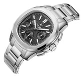 Beverly Hills Polo Club Men's Multifunction Watch with Black To Grey Dial and Silver Stainless Steel Band, BP3212X.350