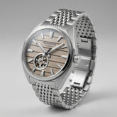 Quantum Men's Automatic Watch Beige Dial Metal Band, QMG1244.370