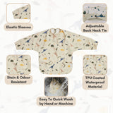 Milk It Baby Water Proof Sleeved Bib, Dino Dreams,MI-SBDD002