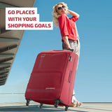 VIP Domina 79cm Soft Trolley Red + Free 52cm Duffle Bag, DOMINA79RD+DF