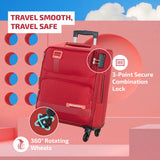 VIP Domina 79cm Soft Trolley Red + Free 52cm Duffle Bag, DOMINA79RD+DF