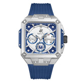 Beverly Hills Polo Club Men's Watch Analog Blue Dial with Blue Silicone Band, BP3742X.339