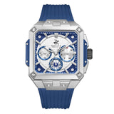 Beverly Hills Polo Club Men's Watch Analog Blue Dial with Blue Silicone Band, BP3742X.339