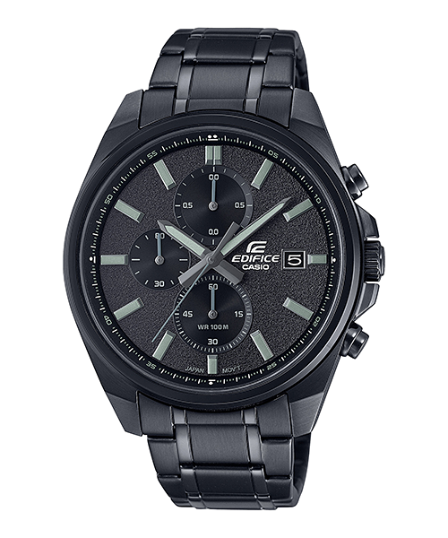 Edifice Men's Watch Analog Black Dial with Black Stainless Steel Band, EFV-610DC-1AVUDF| Bahrain