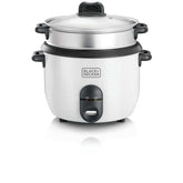 Black+Decker, 700W, 1.8 L, 6 Cup Rice Cooker, Compact & Efficient, White, RC1860 Rice Cooker BL-RC1860