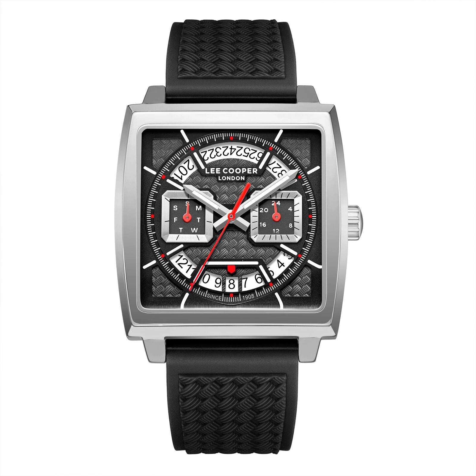 Lee Cooper, Men's, Analog Watch, Black Dial, with Silicone Band, LE-LC08065.351