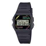 Casio Vintage Pac-Man Collection Unisex Watch Digital Dial with Black Resin Band, F-91WPC-1ADR
