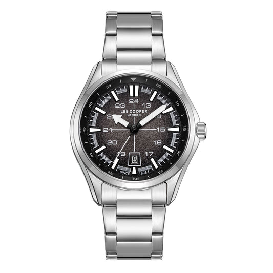 Lee Cooper, Men's, Analog Watch, Black Dial, with Stainless Steel Band, LE-LC08200.350