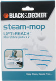 Black+Decker, 2-Piece Delta Micro-Fibre Replacement Steam Pads, White, FSMP30