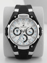 Fastrack 9335PP01 Watches Fastrack, Women's Watch Analog, Silver Dial Black Resin Strap , 9335PP01