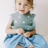 Milk It Baby Printed Bib Forest Green, 100% Food Grade Silicone Bib, MI-SBFG007