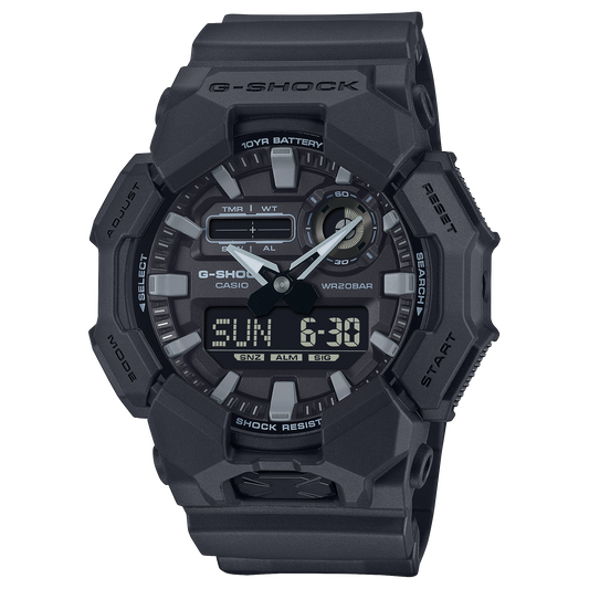 G-Shock men analog watch, stylish dial with black resin band, model GS-GA-010-1A1DR, Bahrain