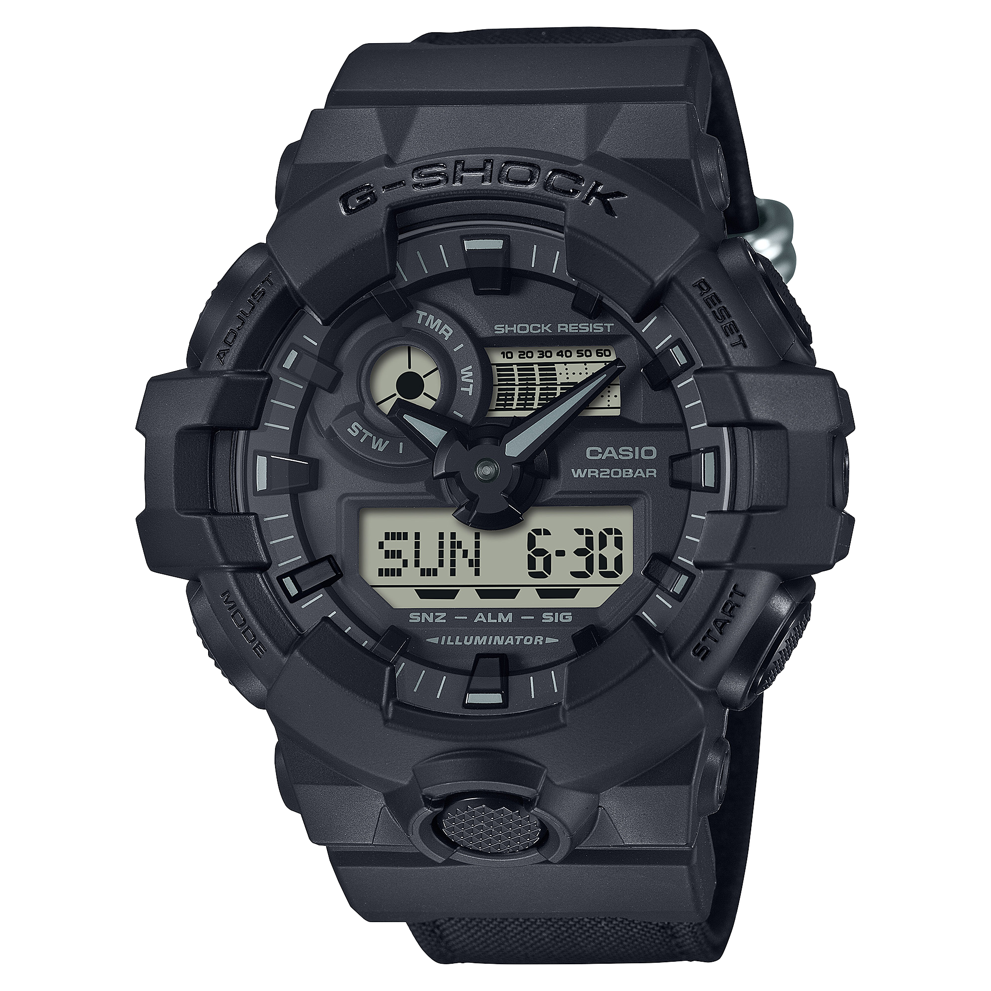G-Shock Men's Watch Analog-Digital Dial with Black Resin Band, GA-700BCE-1ADR