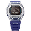G-Shock Men's Watch Digital, Black Dial Blue Resin Band With Bluetooth Connectivity, GBX-100S-2DR