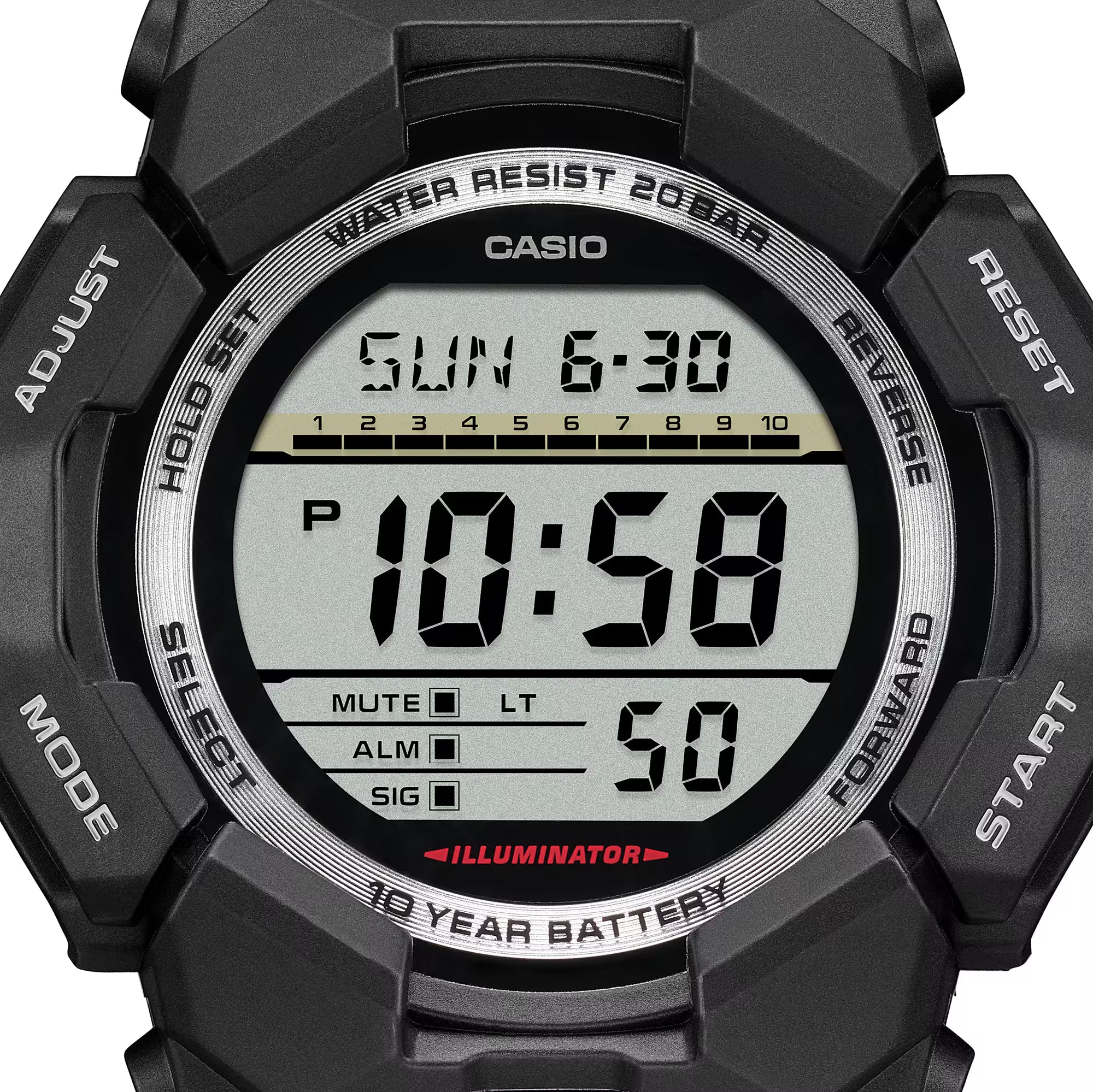 G-Shock Men's Watch Digital Dial with Black Resin Band, GD-010-1DR product image