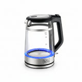 Black+Decker 1.7 Litres Glass Kettle, Digital kettle, 2200W Double Wall PC Wrap, GK220 Kettle BL-GK220