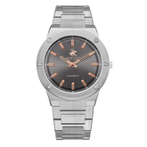 Beverly Hills Polo Club Men's Watch Analog Grey Dial with Silver Stainless Steel Band, BP3717X.360