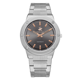 Beverly Hills Polo Club Men's Watch Analog Grey Dial with Silver Stainless Steel Band, BP3717X.360