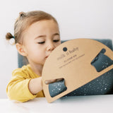 Milk It Baby Printed Bib Galaxy Grey, 100% Food Grade Silicone Bib, MI-SBGG009
