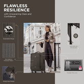 Carlton, Tuxedo 69cm Brown 8 Wheel Soft Top Trolley, TUXEDO69BRN