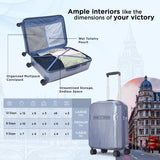 Carlton Fremont 67cm 8 Wheel Hard Top Trolley-Indigo Blue, FREMONT67IBL