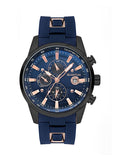 Quantum Men's Watch Analog Blue Dial with Blue Silicone Band, ADG678.699