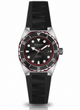 Quantum men analog watch, black dial with black silicone band, model QU-BAR1213.351, Bahrain
