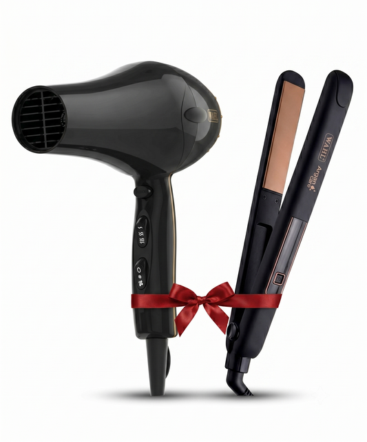 Wahl Pro Style Power Hair Dryer + Argan Care Straightener Combo Set, 3026984+5316