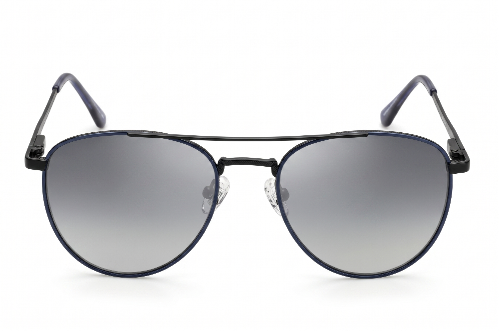Fastrack Unisex Aviator Sunglasses, Black Lens, Polarised and UV protected, M277GR3PV