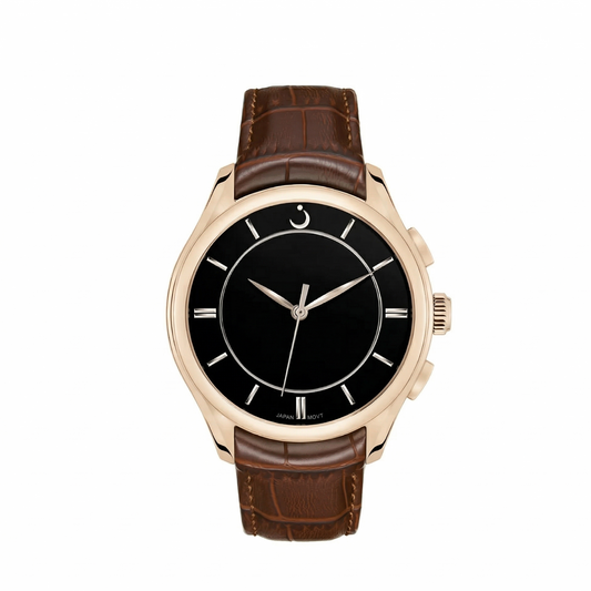 Alfajr Islamic Prayer Men's Analog-Digital Watch Black Dial With Brown Leather Strap, WK-26LS authentic Alfajr WK-26LS Islamic prayer product in Bahrain
