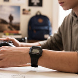 Casio Kid's Watch Digital, Black Dial Black Resin Strap, F-201WA-1ADF