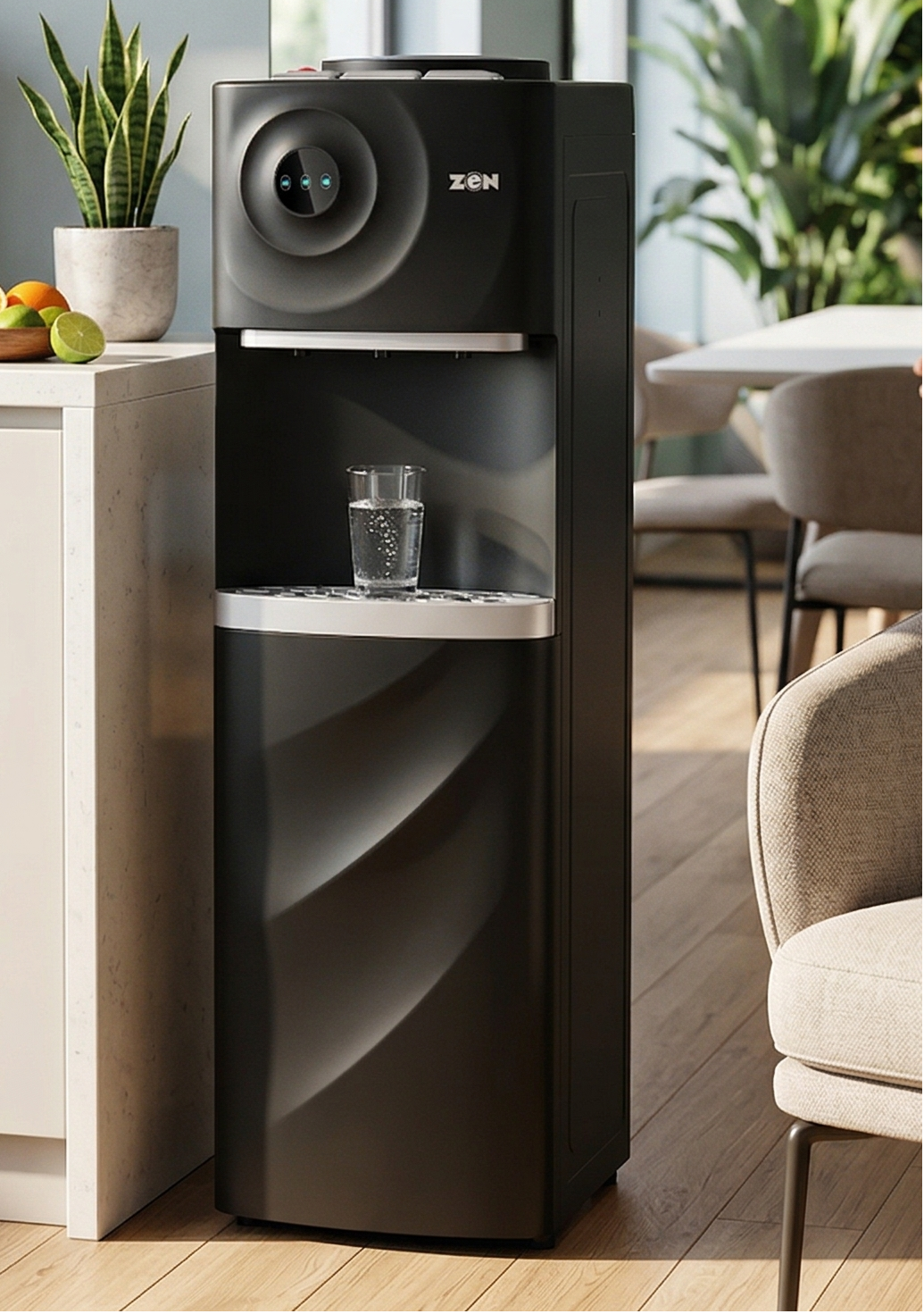 Zen 3 Tap Top Load Water Dispenser with Cabinet Black Colour, ZWT630B