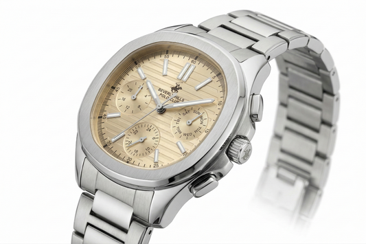 Beverly Hills Polo Club, Men's, Analog Watch, Silver Dial, with Stainless Steel Band, BH-BP3212X.362