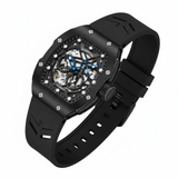 Quantum Men's Watch Analog Black Dial with Silicone Band, QMG1098.051
