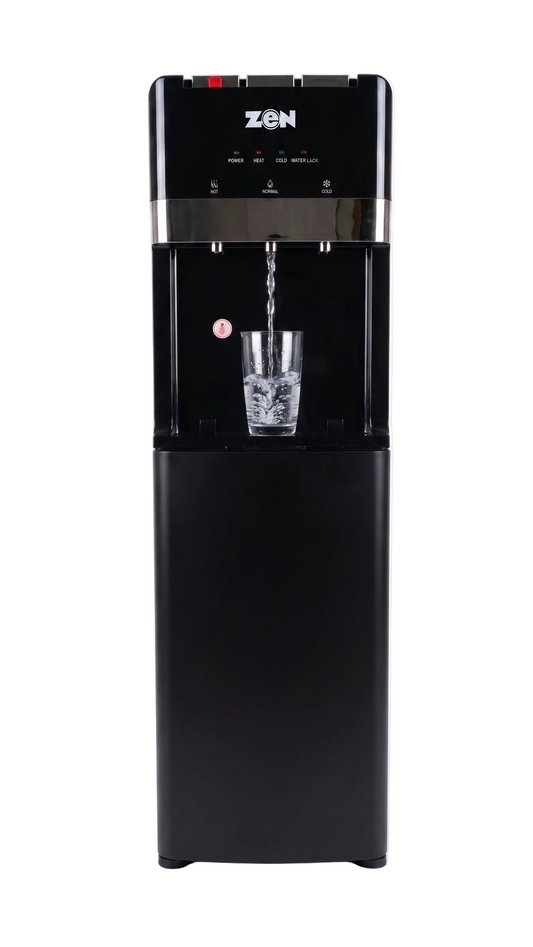Zen 3 Tap Bottom Load Water Dispenser with Cabinet - Black, ZWB830B
