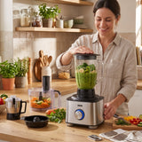 Zen 7-in-1 Functions Food Processor 600W, ZFR690S | hopping, Shredding, Dough Making, Slicing, Citrus Juicing, Blending