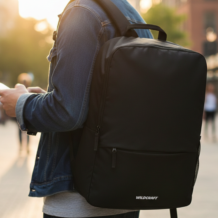 Wildcraft Transit 1 Black 18 inch Laptop Backpack, TRANSIT1BLK Wildcraft Laptop Bag TRANSIT1BLK
