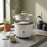 Zen Rice Cooker 1.8L 700W Non Stick Steam Bowl with Glass Lid, ZRC88