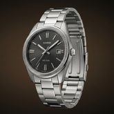 Casio Unisex Analog Watch Black Dial with Silver Stainless Steel Band, UTP-1302PD-1AVDF