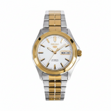 Seiko Men's Mechanical Watch Analog, White Dial with Two Tone Stainless Band, SNKK94K authentic Seiko watch with original box and warranty papers