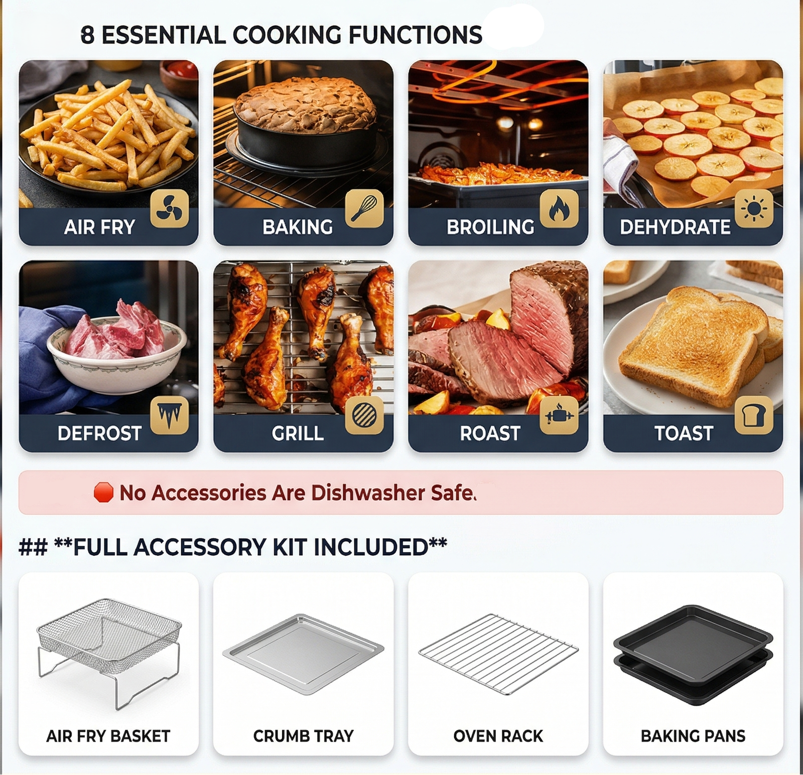 Zen 32L Air Fryer Convection Oven with 17 Preset, ZAFO32D